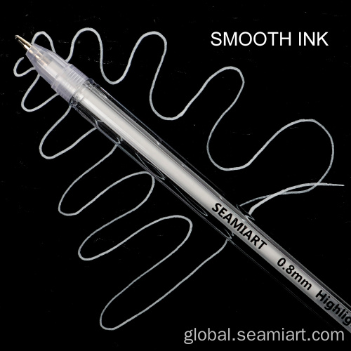 Gold Ink Marker Color Pens Seamiart 0.8mm White highlighter Pen Manufactory